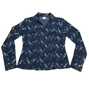 Vtg Tailor B Moss Y2k Top Women M Floral Sheer Whimsigoth Fairy Forest Fairy